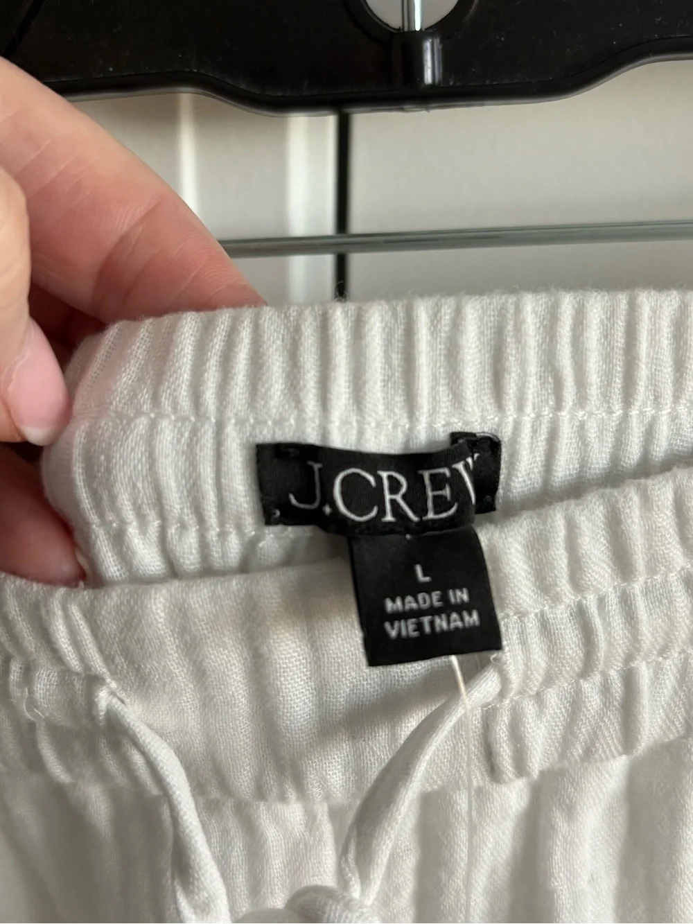 Lightweight Lined Guaze White Drawstring Pants
